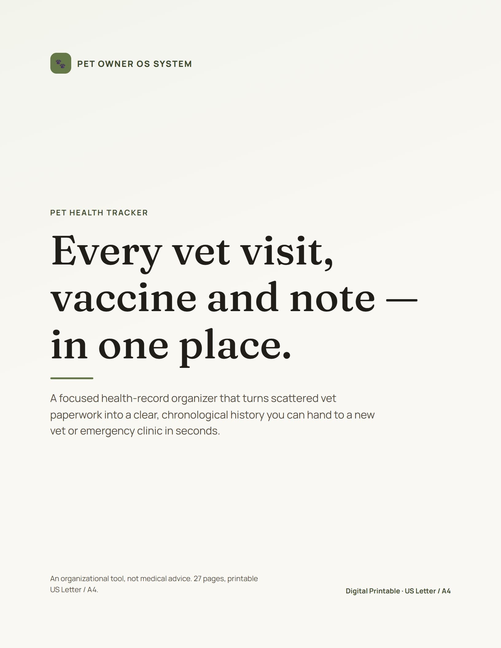 Pet Health Tracker cover